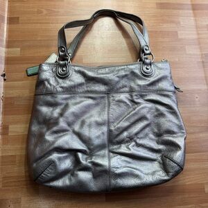 Coach pewter bag